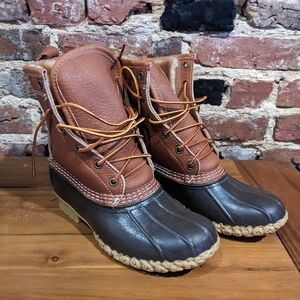 Brown and Black Duck Boots